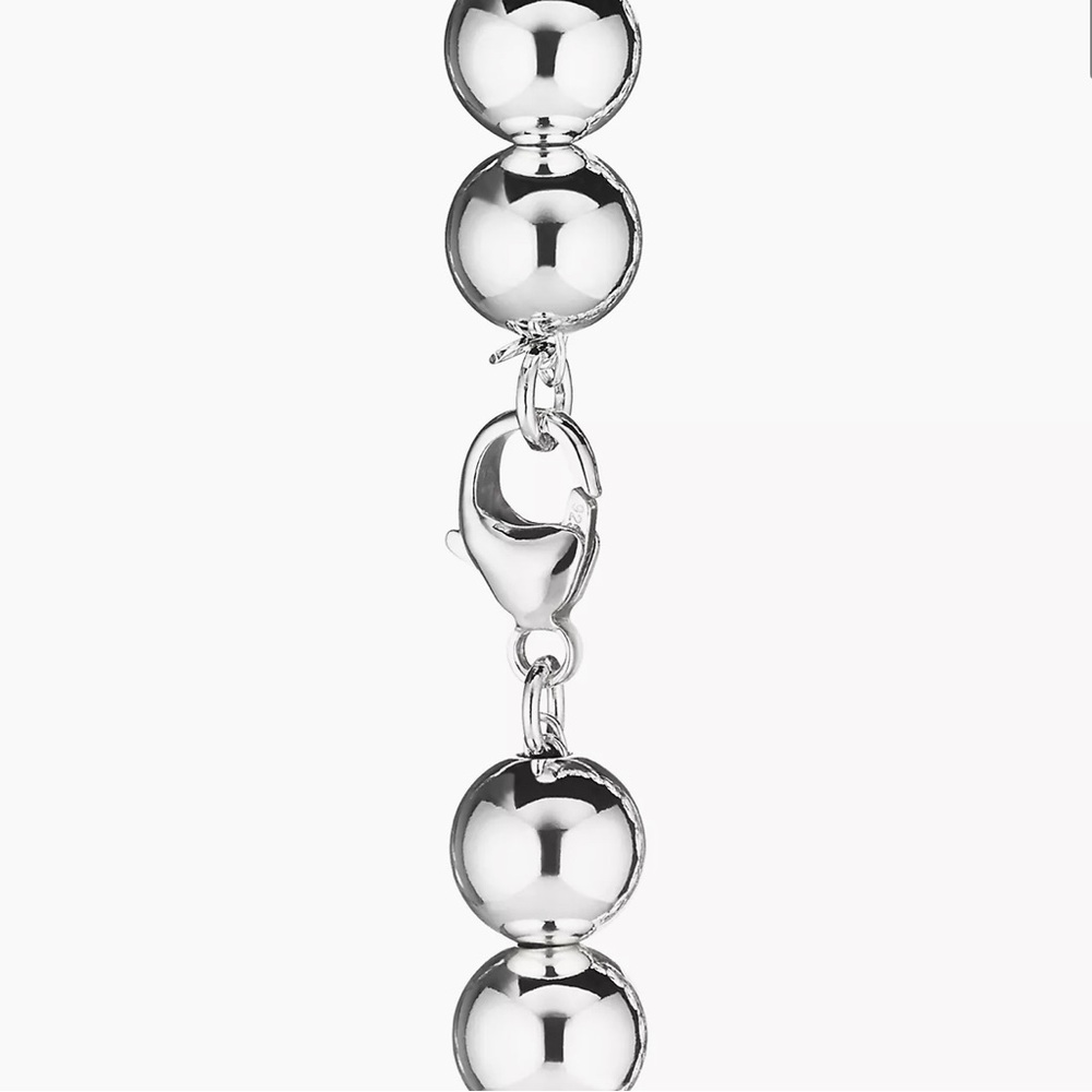Tiffany & Co. Silver Bead Bracelet with Heart Tag - Picture 3 of 12